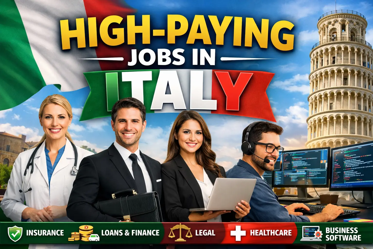High-Paying Jobs in Italy Opportunities in Insurance, Loans, Legal, Healthcare, and Business Software